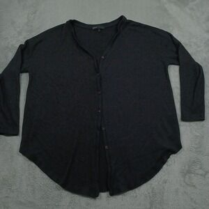 Gibson Sweater Womens Small‎ Black Cardigan Button Up Lightweight